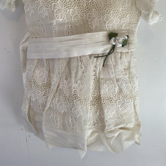 VTG 70-80s Sylvia Original Girl Sz 5 Wedding Dresses & Veil SetOf3 Ivory White - Picture 7 of 15